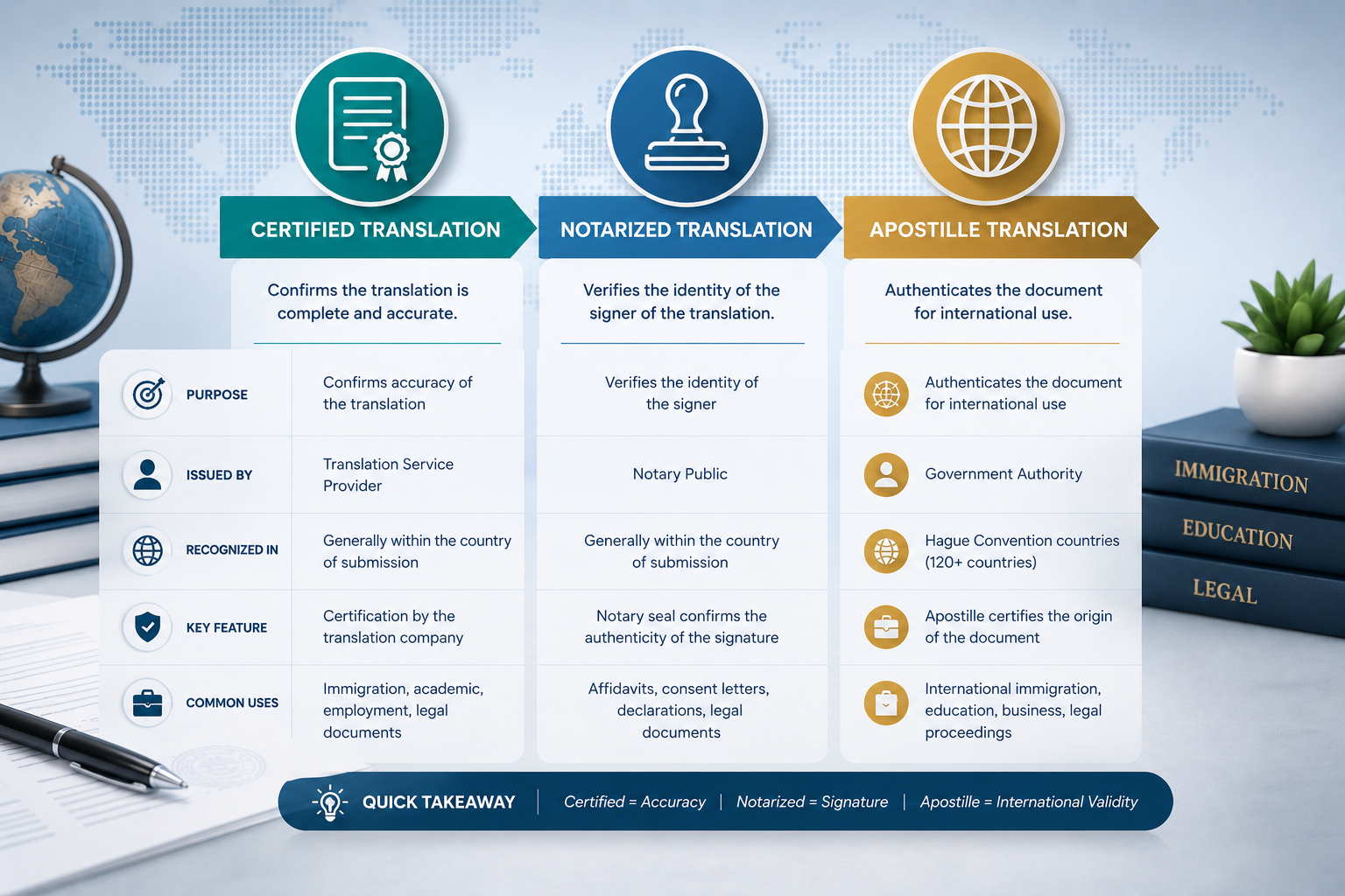 Certified vs Notarized vs Apostille Translation: 3 Powerful Differences and Which One You Really Need 1 certified vs notarized vs apostille translation