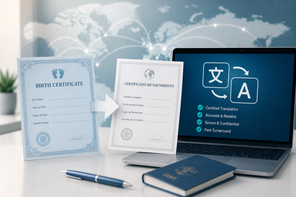birth certificate translation service