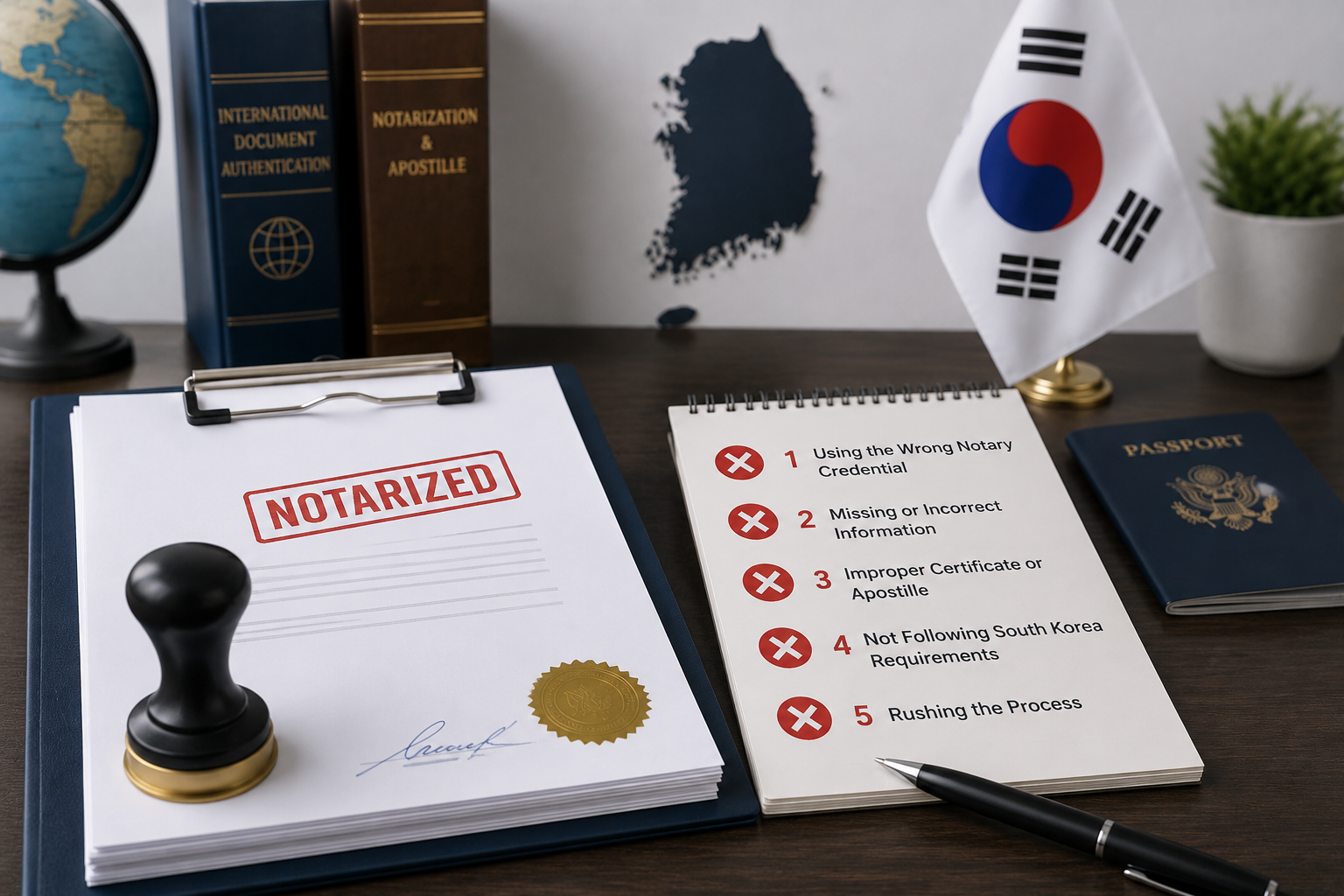 Do I need a certified translation for a US visa? 2 notarize documents for South Korea