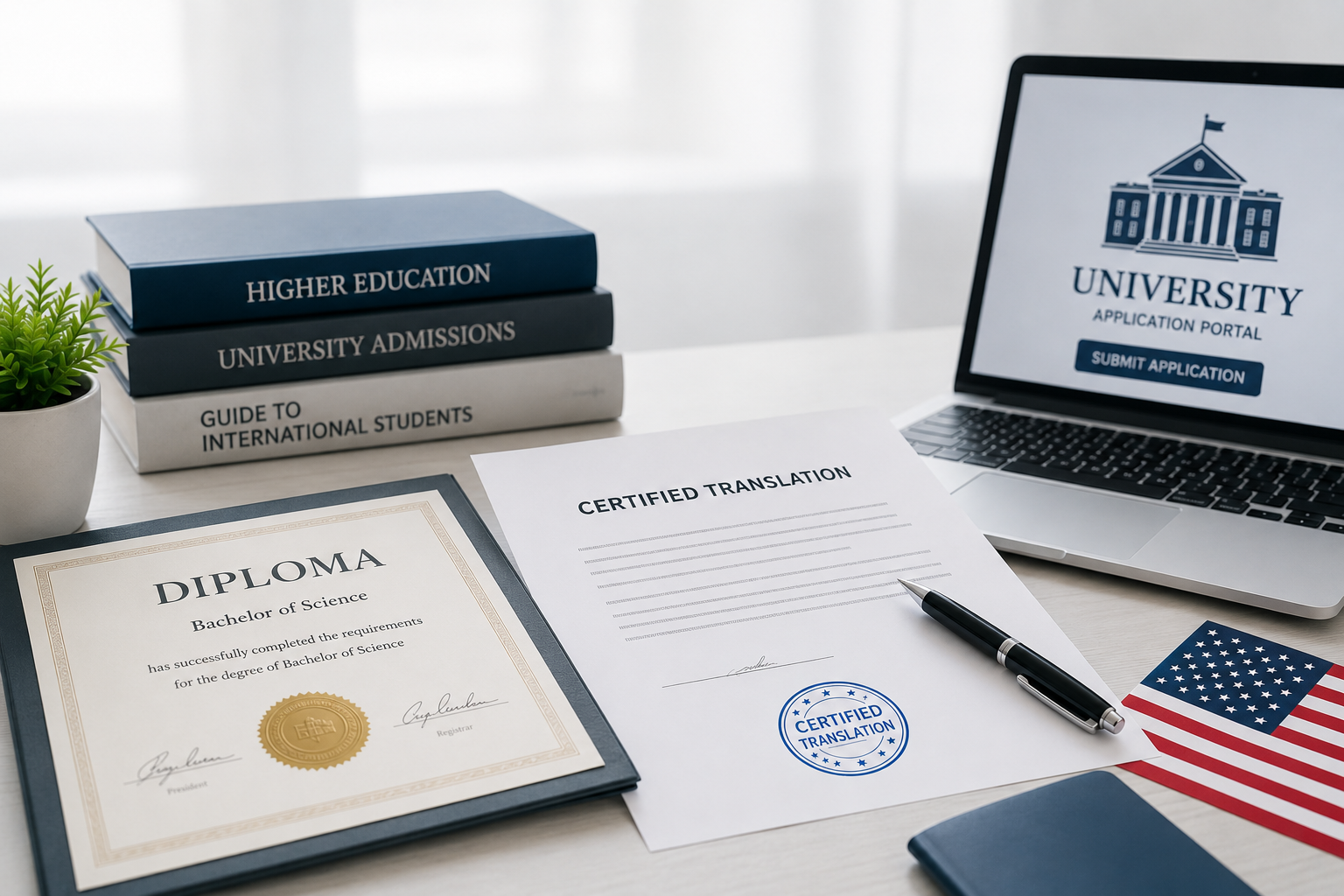 translate diploma, Us university